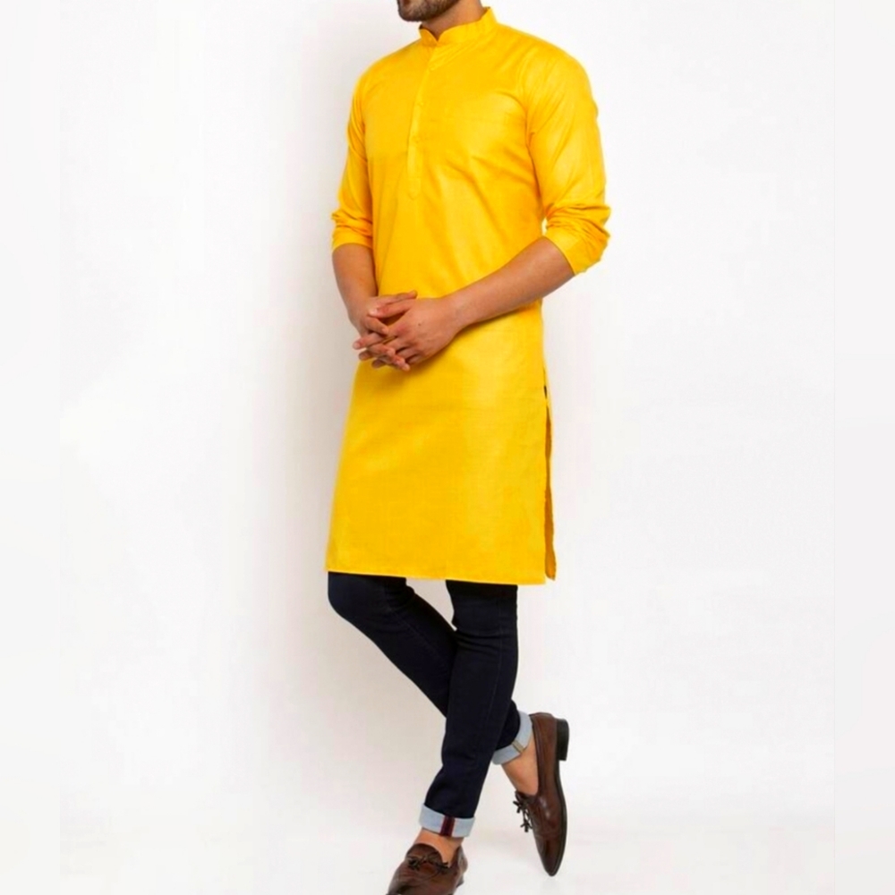 ๐๐ Men's Kurta Yellow colour ๐๐ - Picture 2 of 6